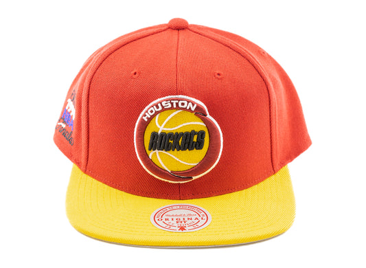 Mitchell & Ness NBA Finals Patch HWC Yellow Brim Houston Rockets Hat