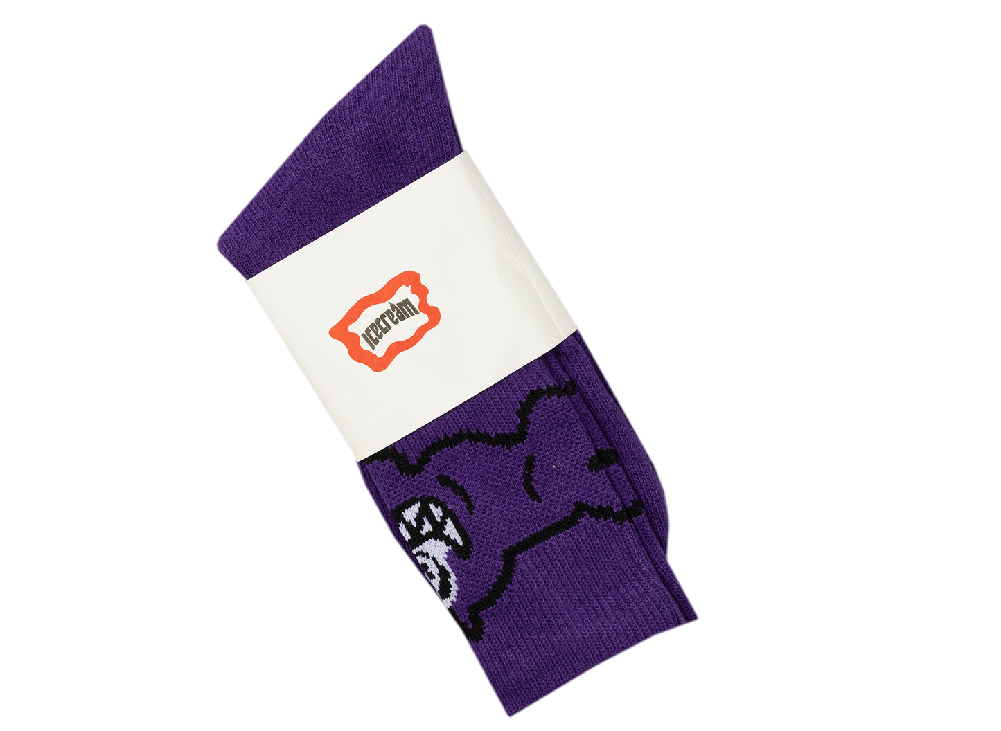 Ice Cream Logo Socks in Purple