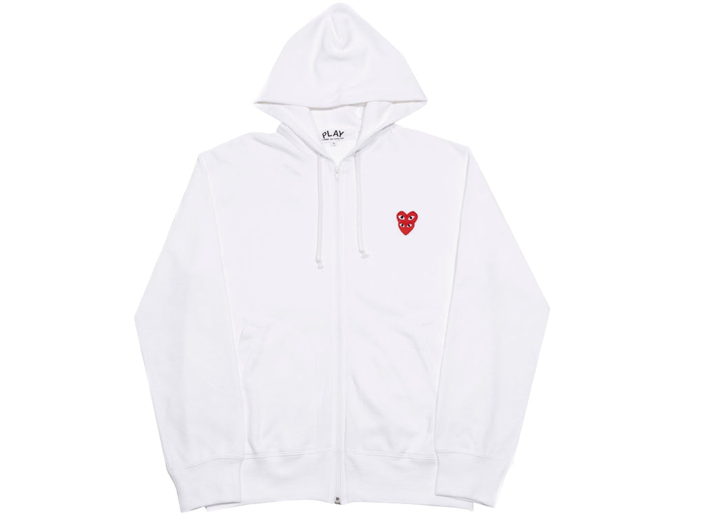 Comme des Garçons Play Zip-Up Double Heart Hoodie