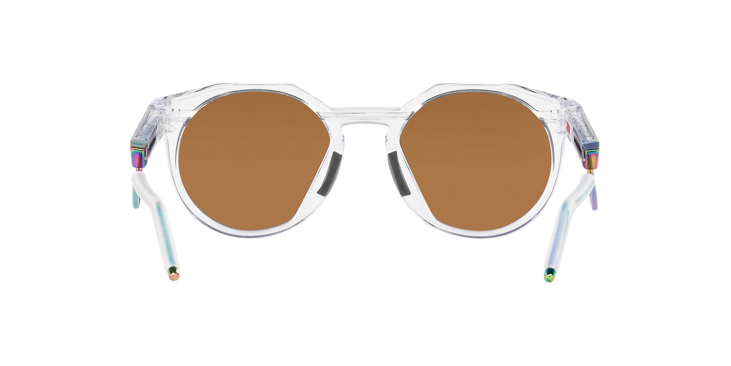 Oakley HSTN Metal - Matte Clear Frames w/ Prizm Violet Lenses Sunglasses