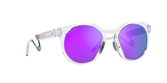 Oakley HSTN Metal - Matte Clear Frames w/ Prizm Violet Lenses Sunglasses