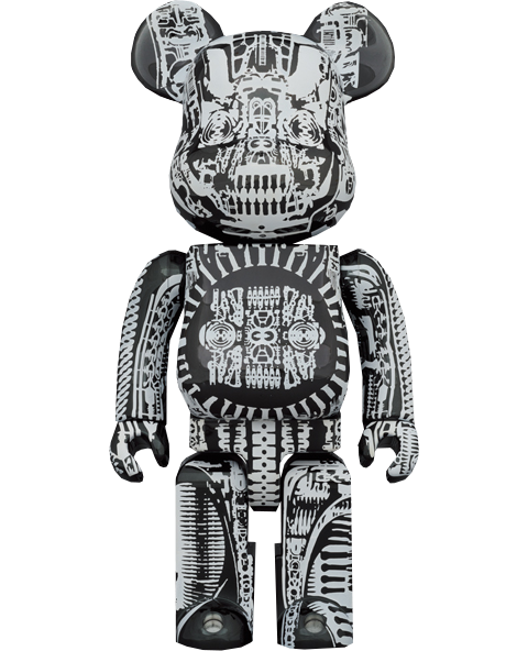 Medicom Toy Be@rbrick H.R. Giger Black Chrome Version 1000%