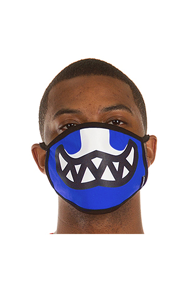 Ice Cream Grin Face Mask in Nautical Blue