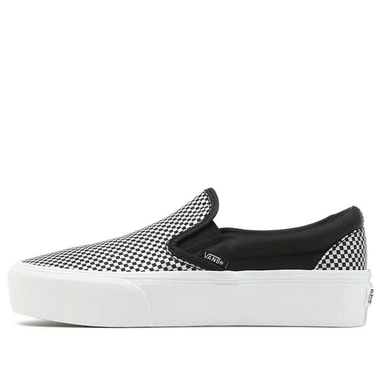 Vans white sales slip on platform