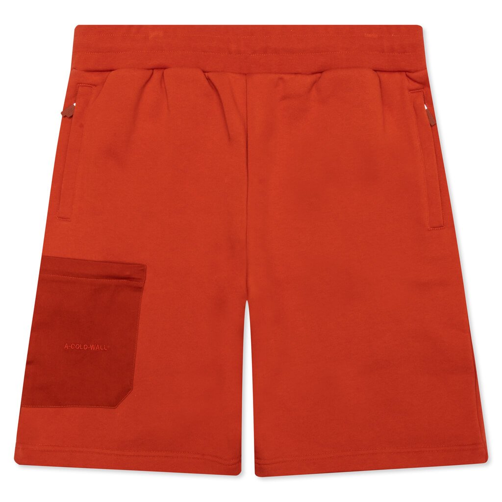 A-COLD-WALL* Knitted Embroidered Shorts in Rust Oxide