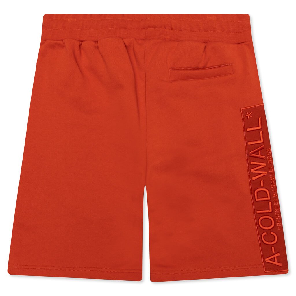 A-COLD-WALL* Knitted Embroidered Shorts in Rust Oxide