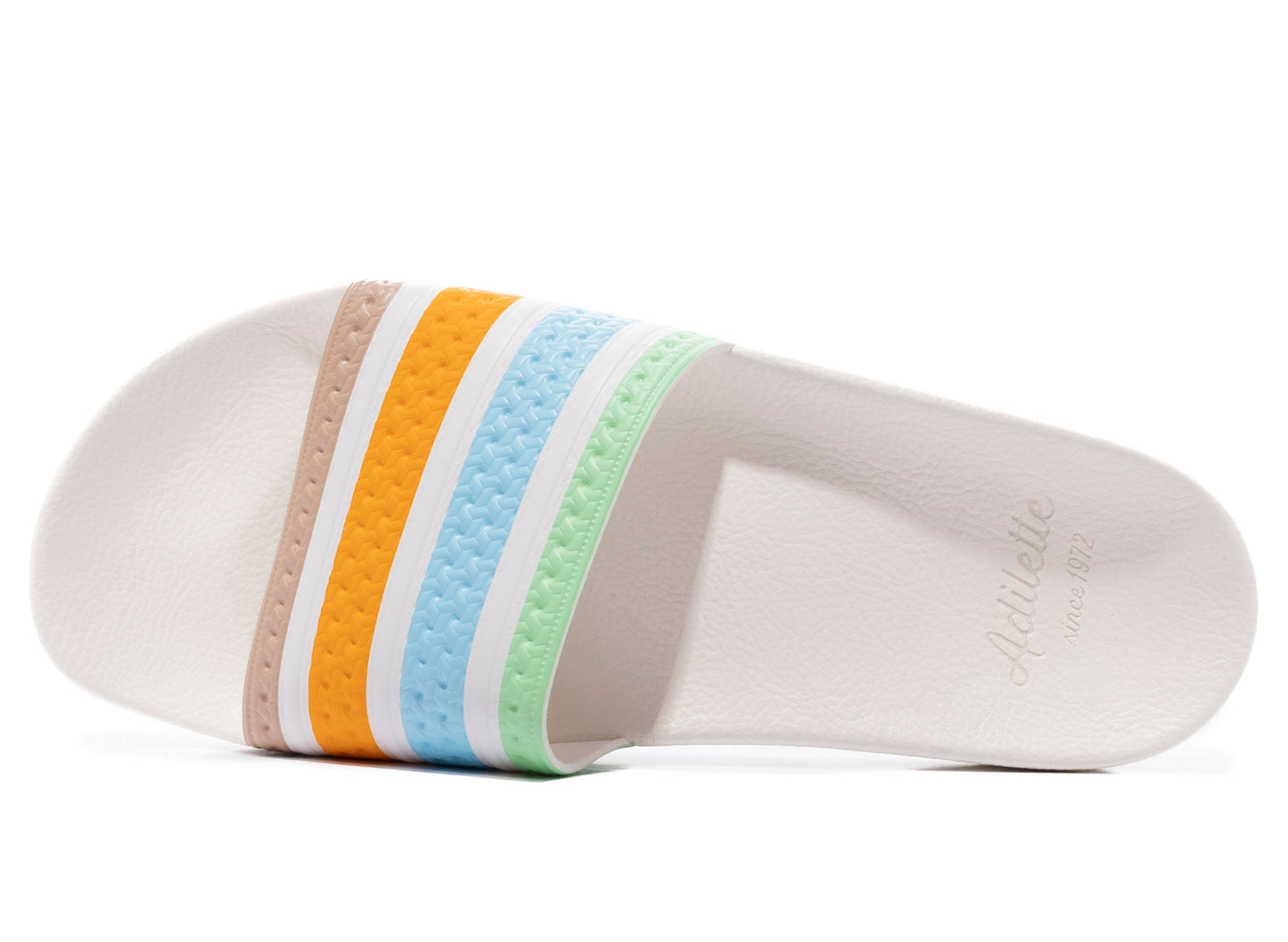 Adidas Adilette Slides in Bliss Blue / Cloud White