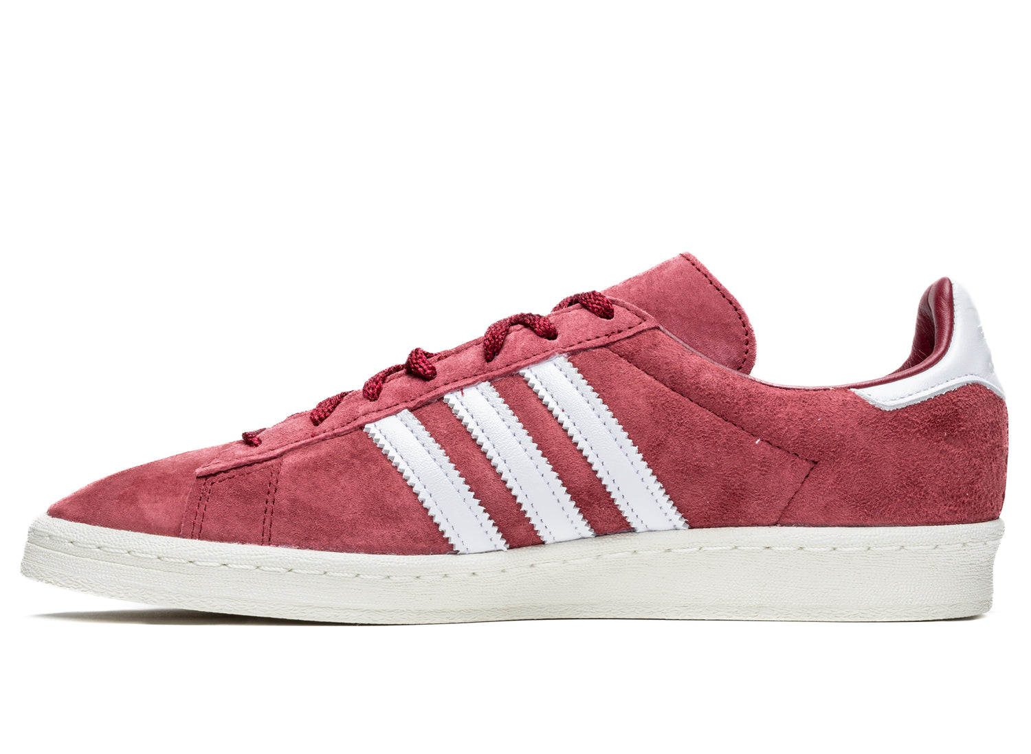 Adidas Campus 80s in Collegiate Burgundy / Cloud White / Off White - view 3