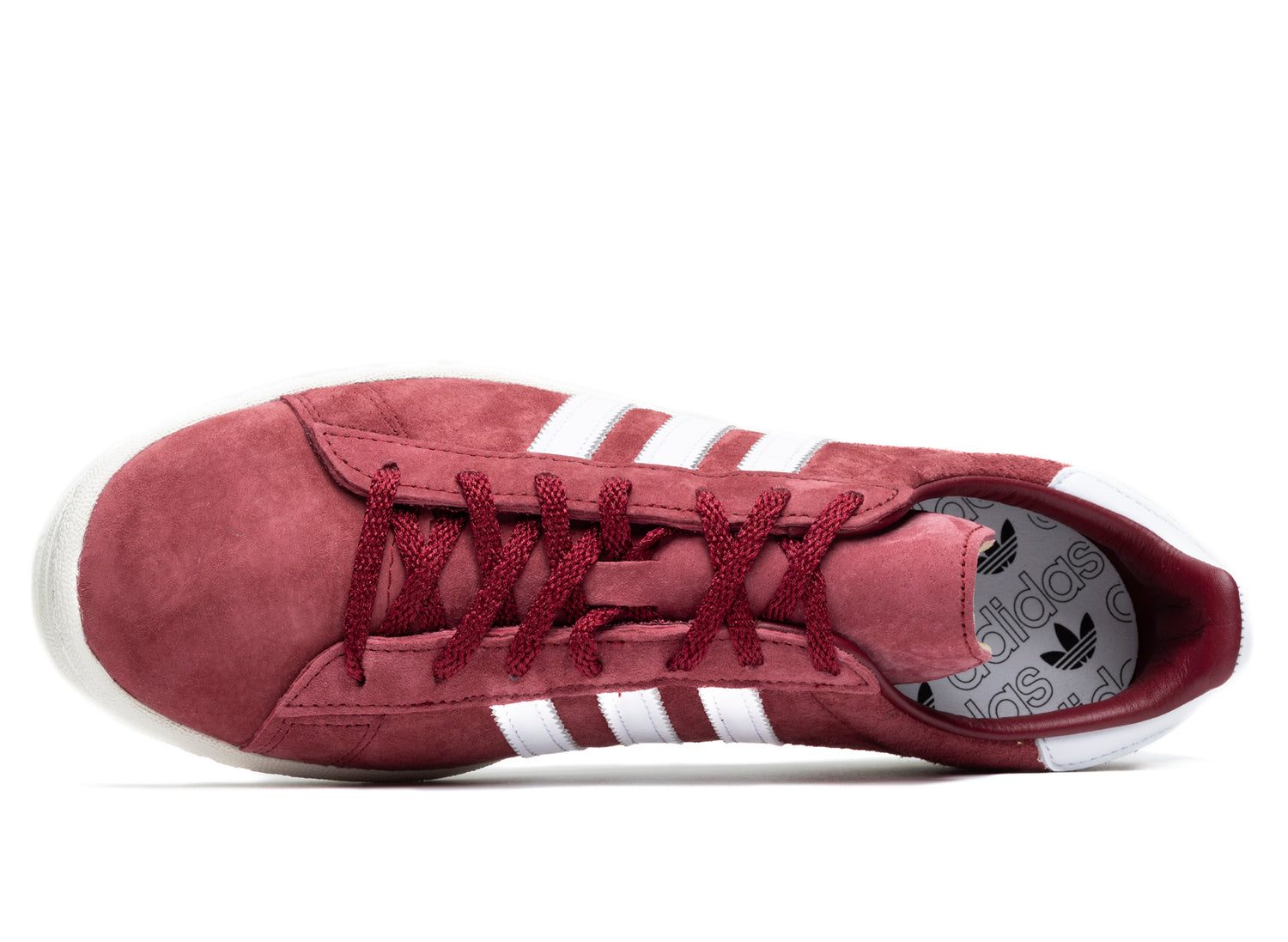 Adidas Campus 80s in Collegiate Burgundy / Cloud White / Off White - view 4