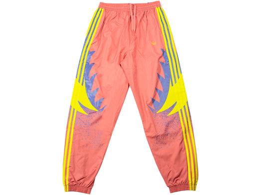 Adidas Fakten Track Pants in Hazy Rose / Joy Purple / Acid Yellow