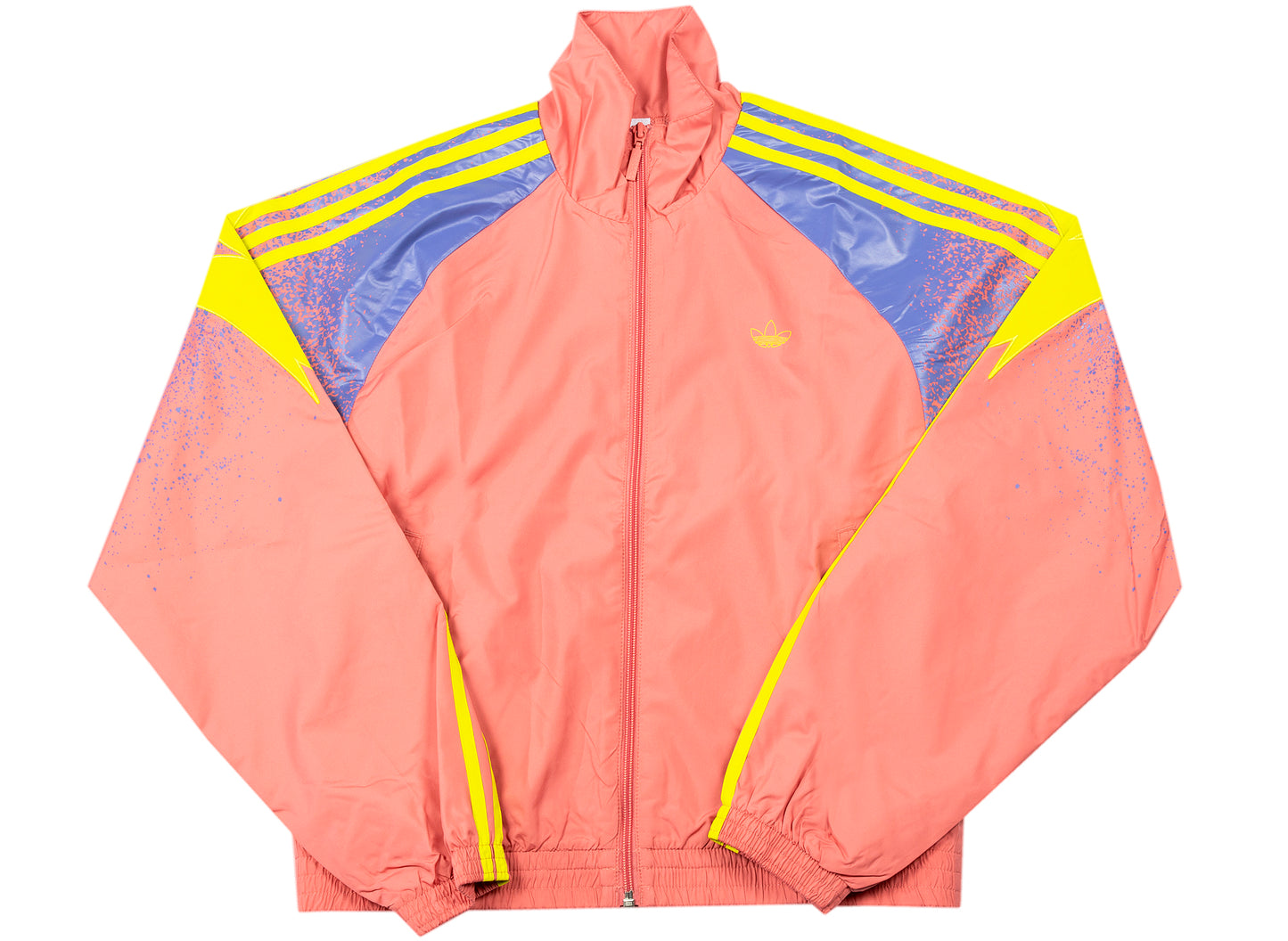 Adidas Fakten Track Top in Hazy Rose / Acid Yellow / Joy Purple