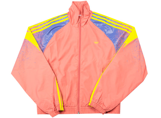 Adidas Fakten Track Top in Hazy Rose / Acid Yellow / Joy Purple