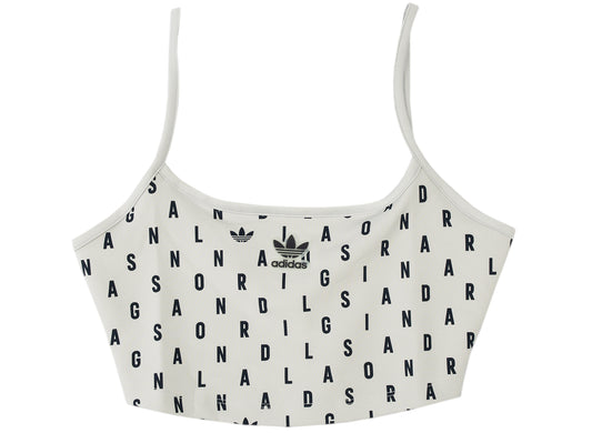 Adidas Spaghetti Strap Top in Light Solid Grey / Night Navy