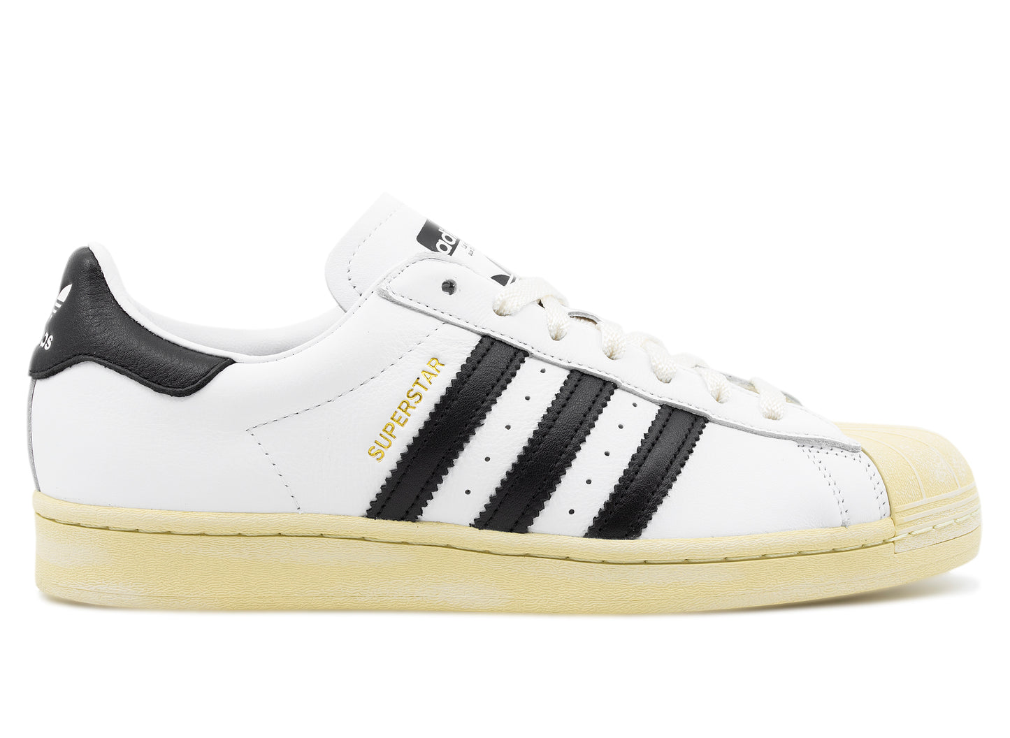 Adidas Superstar Shoes in Cloud White / Core Black / Blue