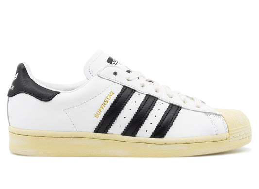 Adidas Superstar Shoes in Cloud White / Core Black / Blue