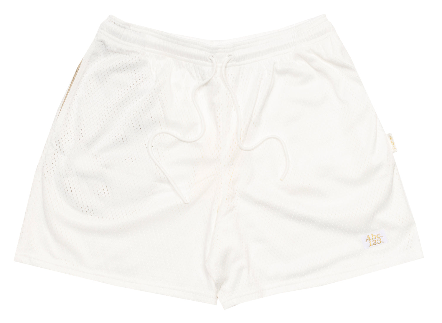 Advisory Board Crystals Abc. 123. Mesh Shorts in Selenite