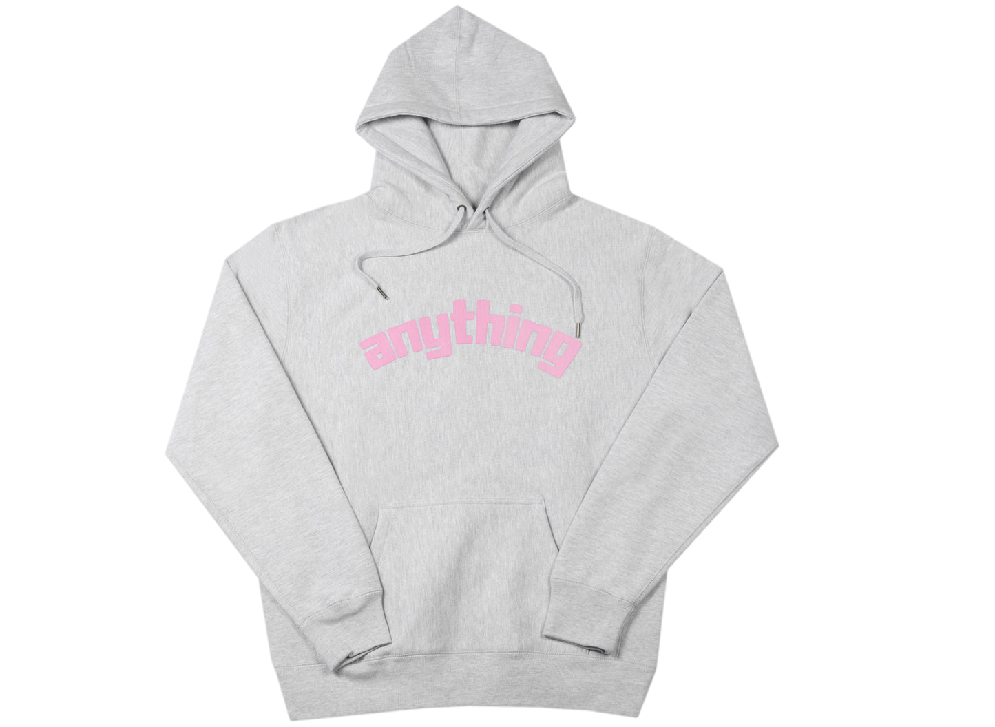 aNYthing Arch Logo Hoodie in Heather Grey