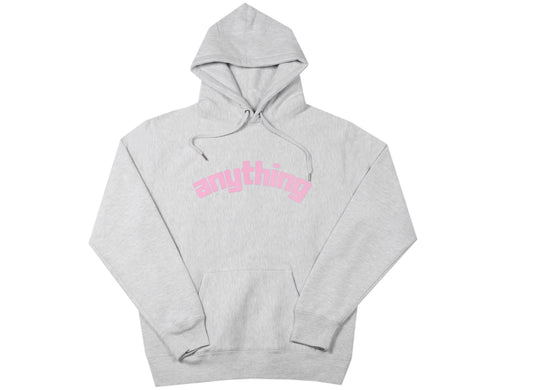aNYthing Arch Logo Hoodie in Heather Grey