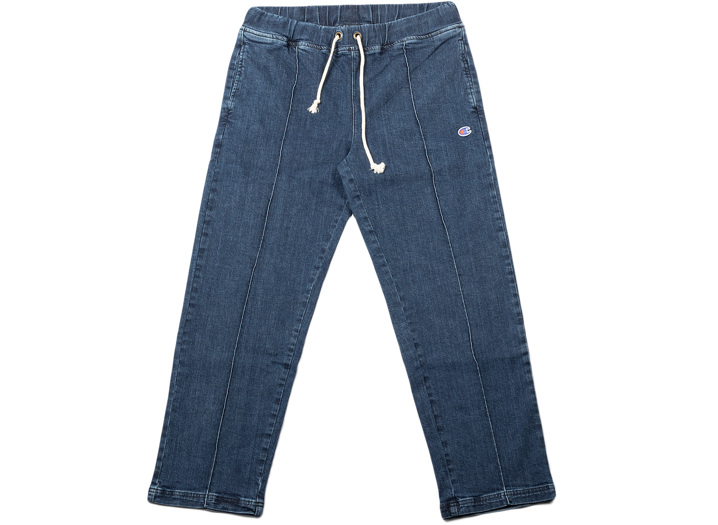 Champion Denim Straight Hem Pants in Dungaree Blue