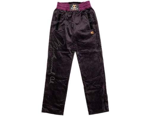 Champion x Muhammad Ali by Don C Signature Track Pants in Black / Burgundy