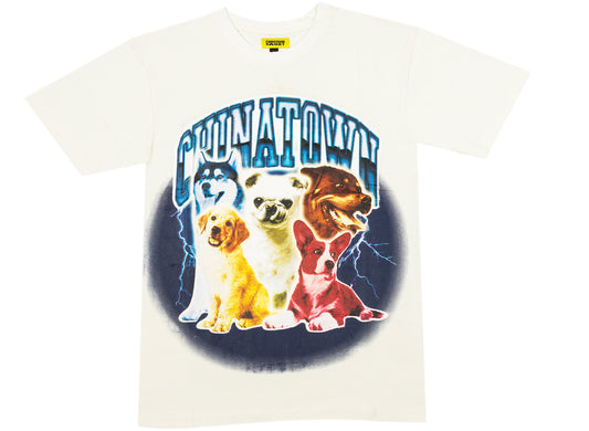 Chinatown Market Dawg Lightning Arc Tee in Cream