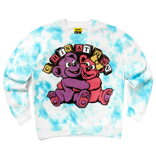 Chinatown Market Hypercute Crewneck in Blue Tie Dye