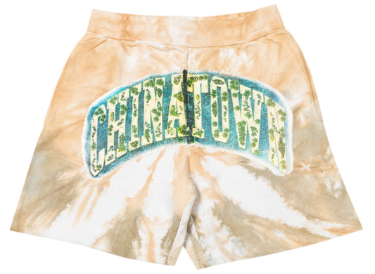 Chinatown Market Island Arc Sweatshorts in Tie Dye