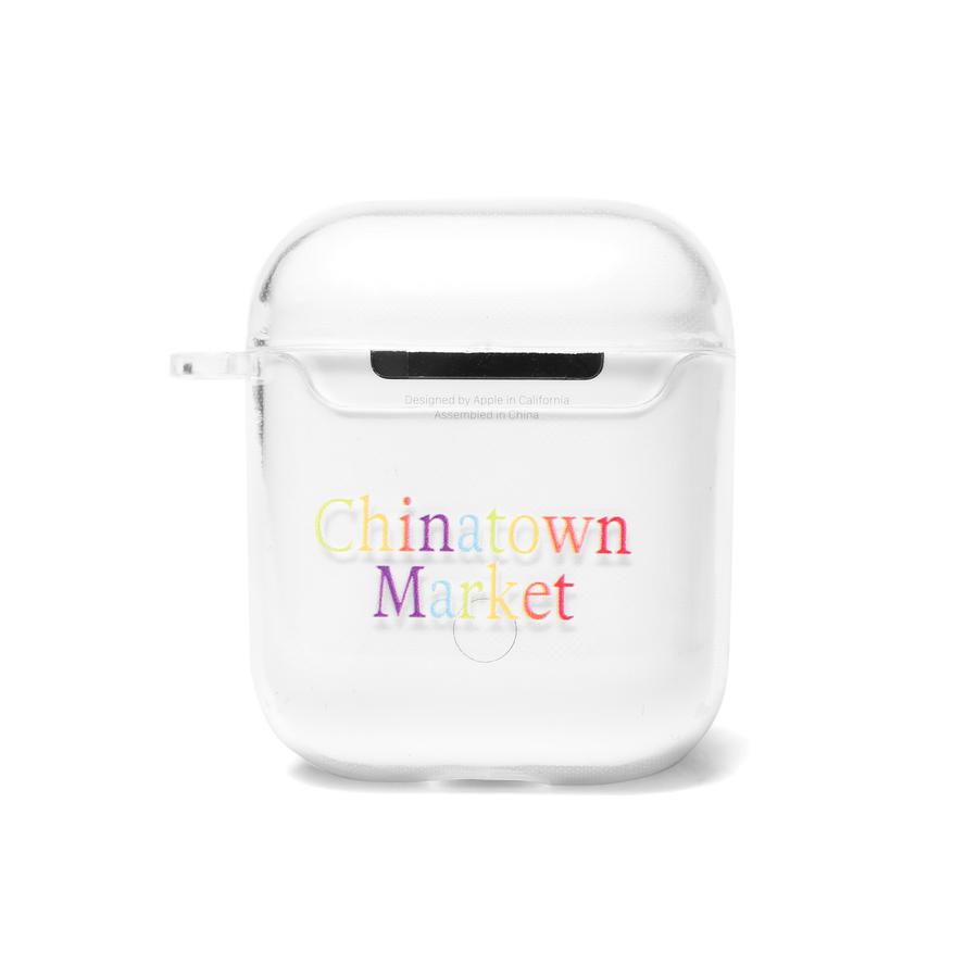 Chinatown Market Smiley Tech AirPods Case in Silver
