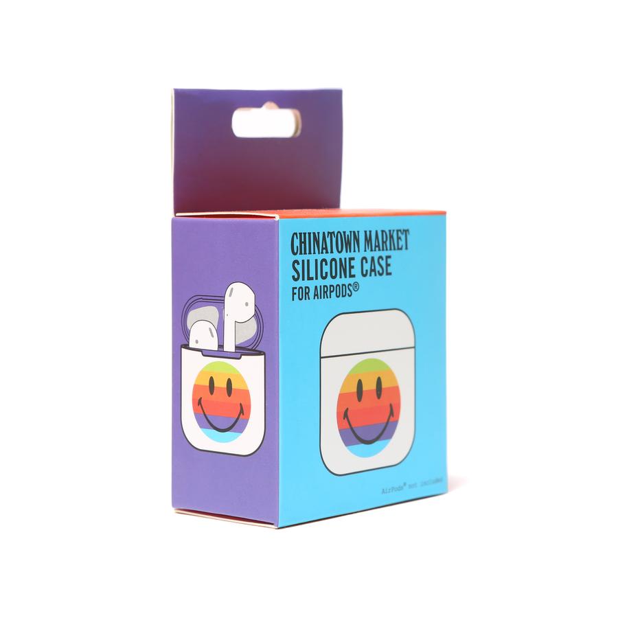Chinatown Market Smiley Tech AirPods Case in Silver
