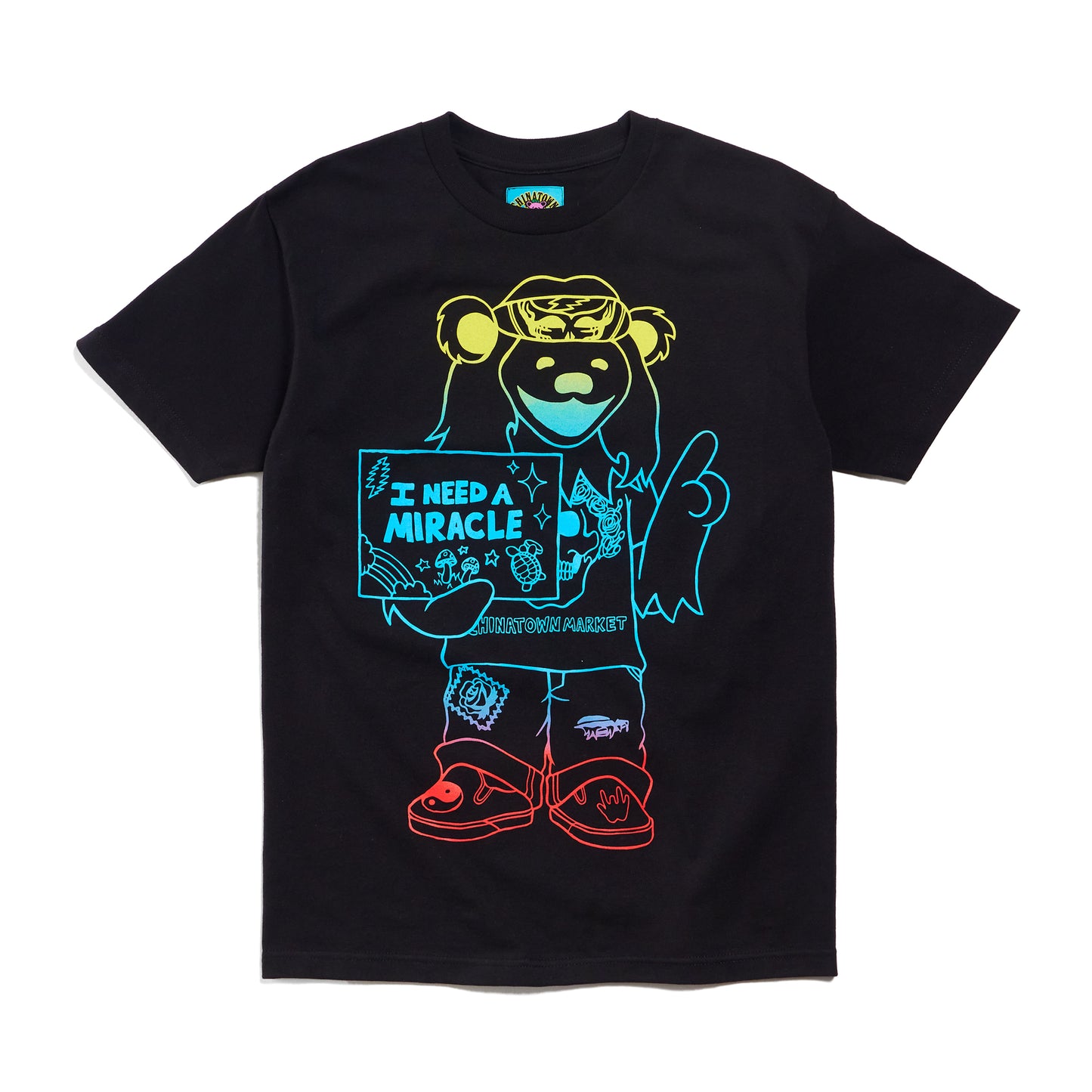 Chinatown Market x Grateful Dead Miracle Hippie Gradient Tee in Black