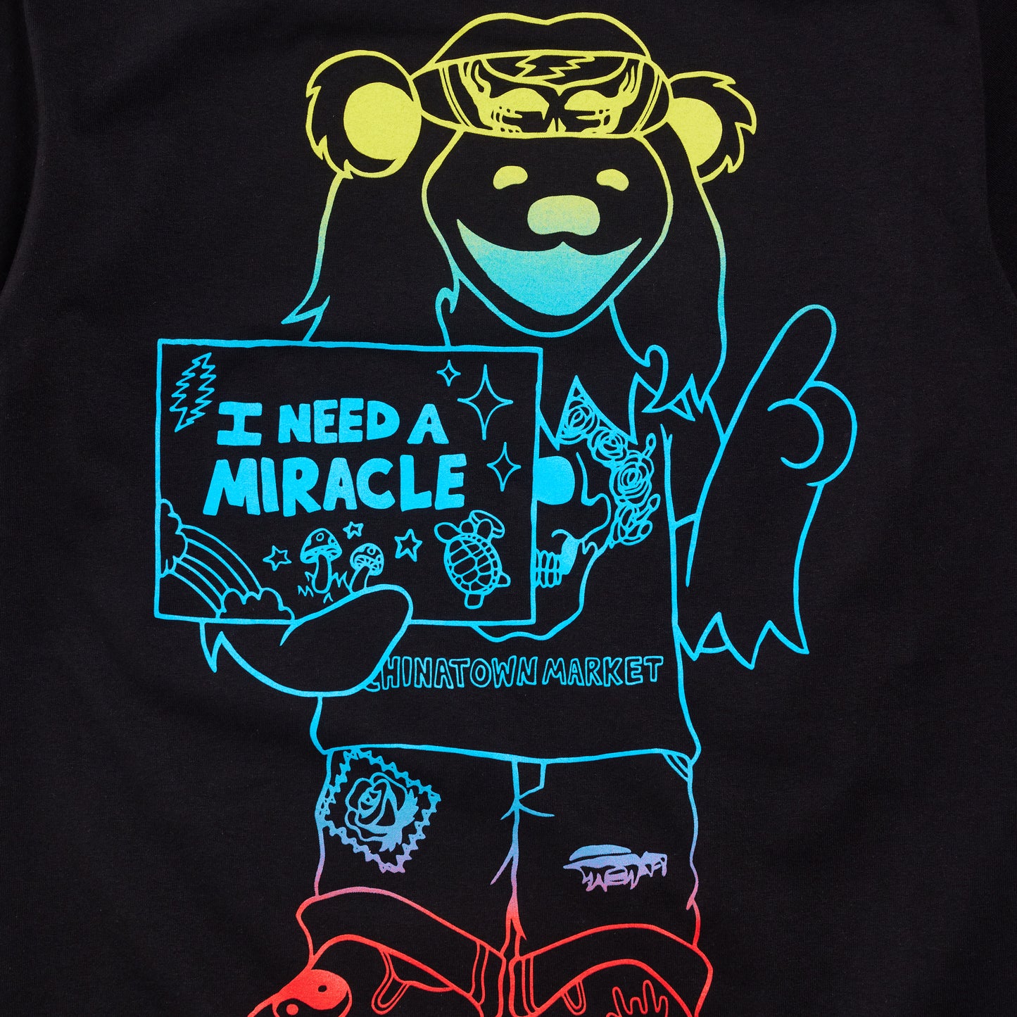 Chinatown Market x Grateful Dead Miracle Hippie Gradient Tee in Black