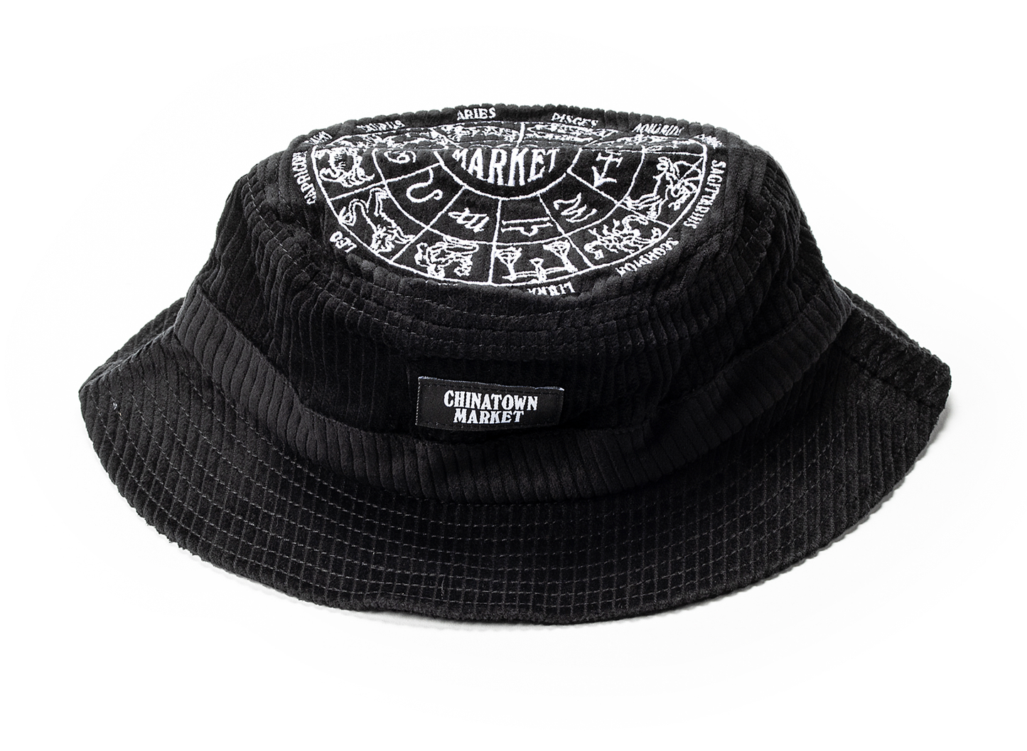 Chinatown Market Zodiac Corduroy Bucket Hat in Black