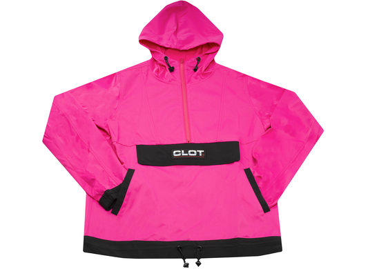 Clot Contrast Color Anorak in Pink
