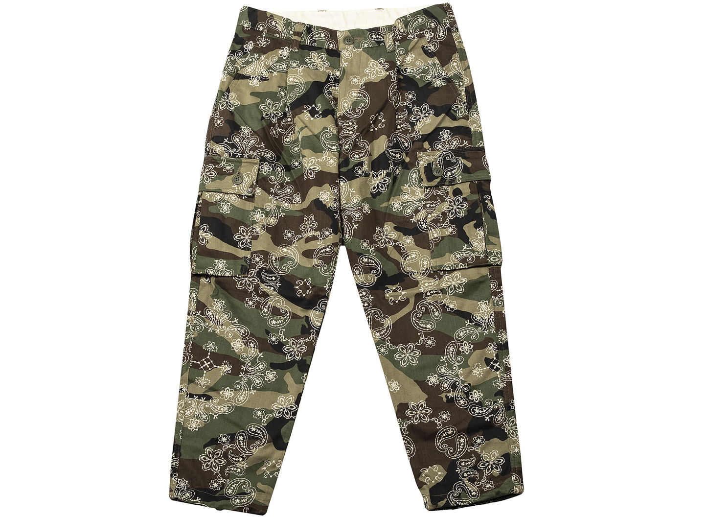 Clot Bestickte Paisley Camo 6-Taschen-Hose