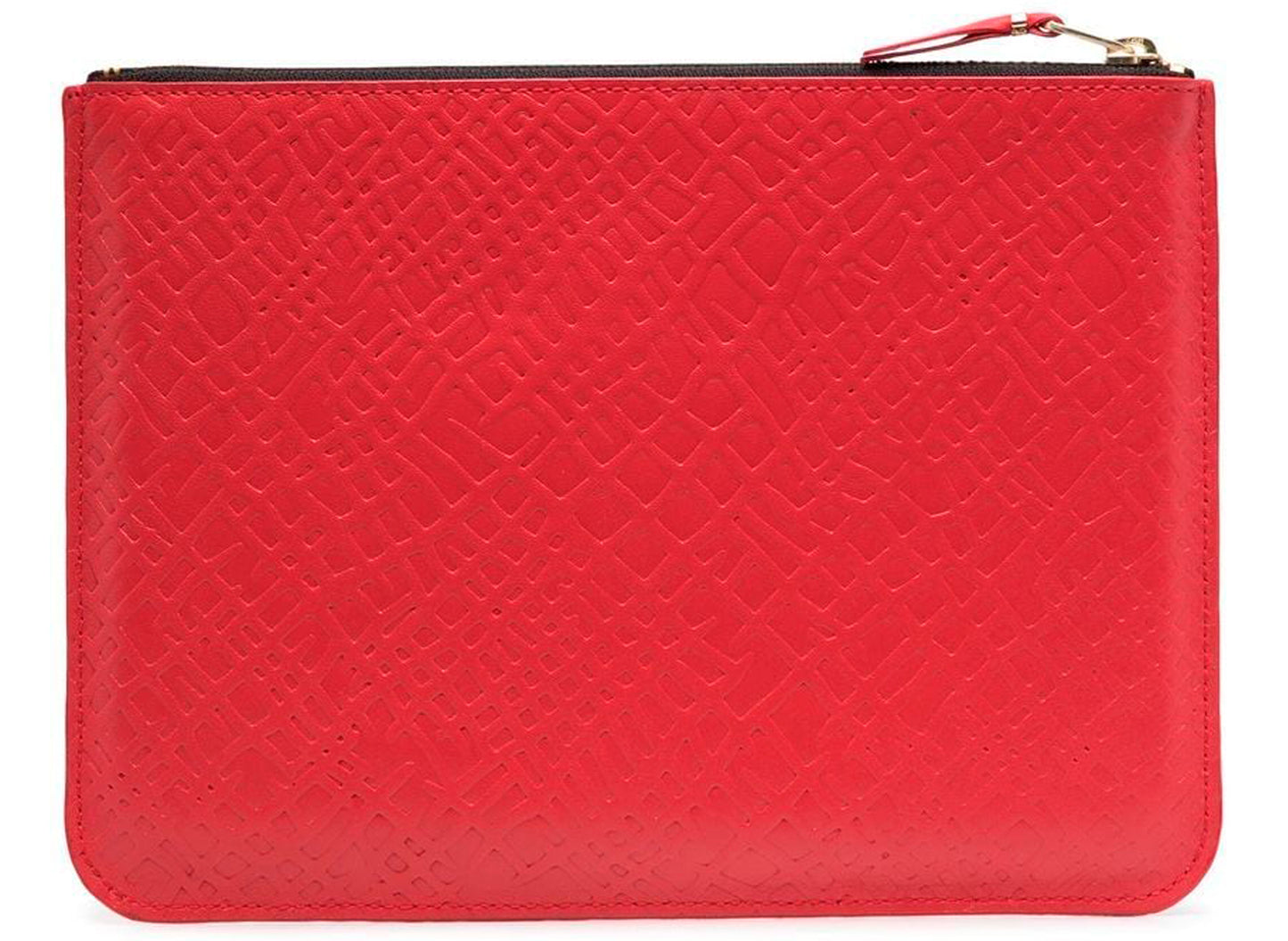 Comme des Garçons Embossed Roots Wallet in Red