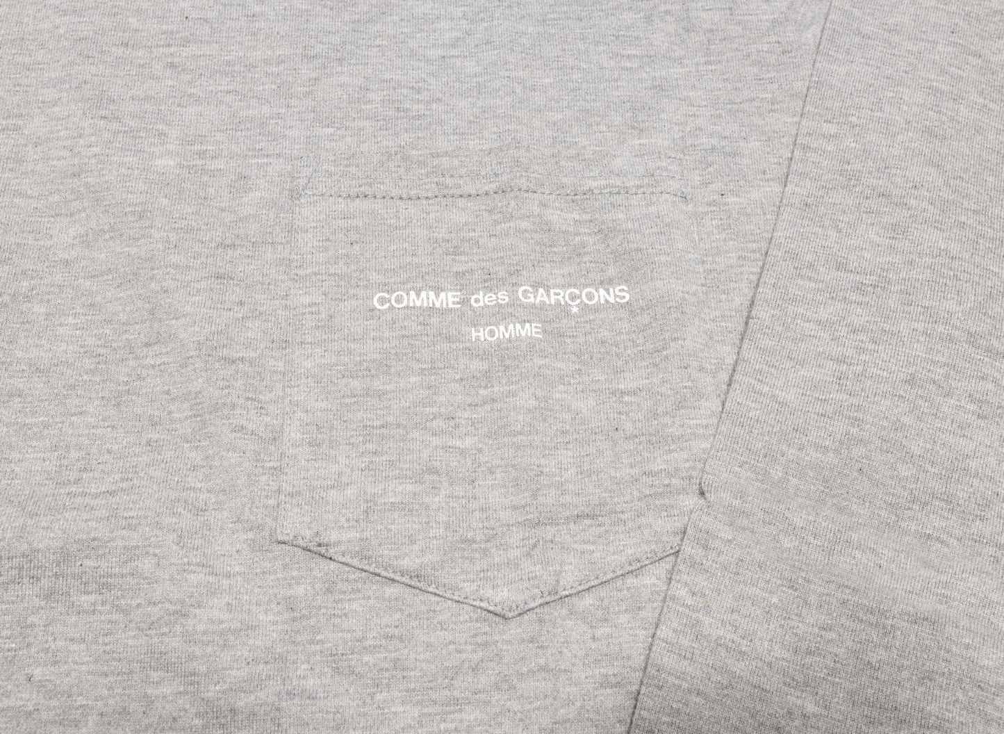 Comme des Garçons HOMME Camiseta de manga larga con bolsillo en gris