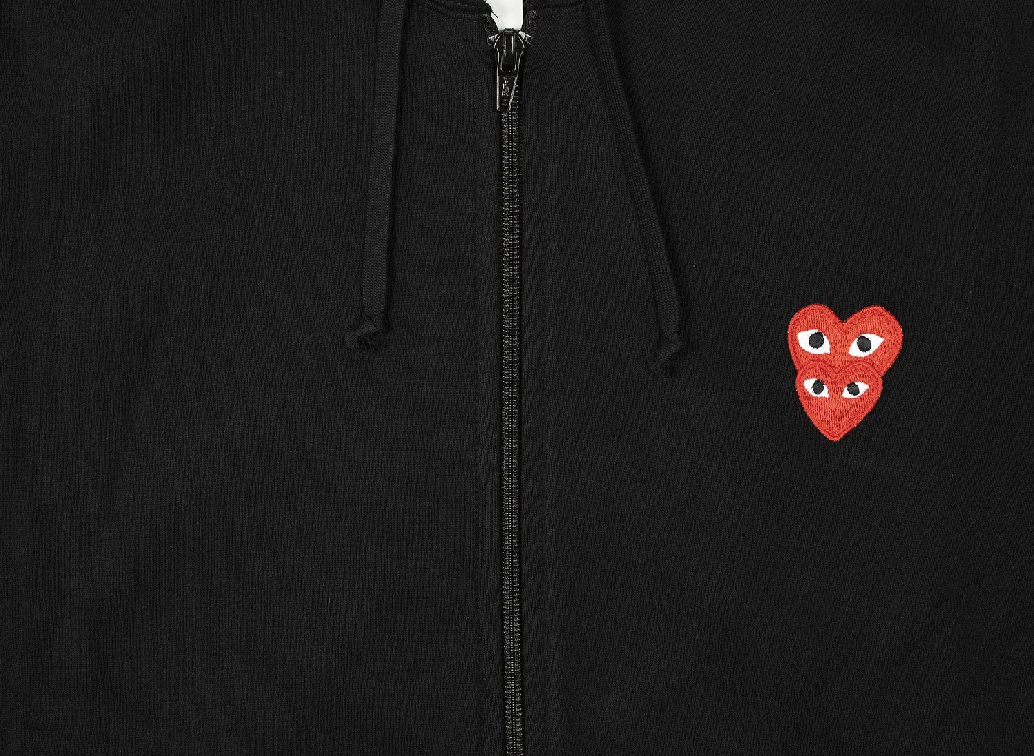 Comme des Garçons Play Zip-Up Double Heart Hoodie - view 2