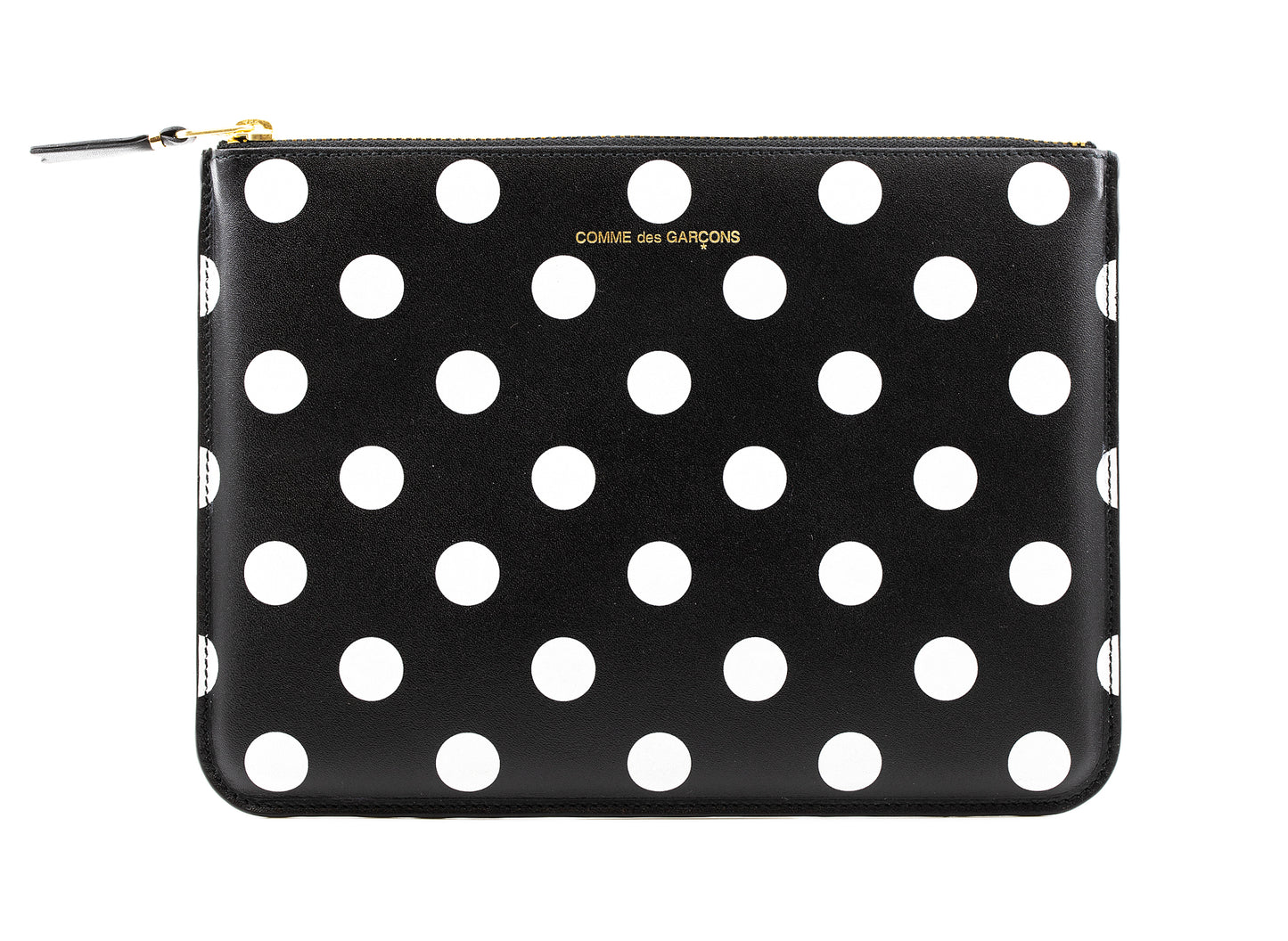 Comme des Garçon Portemonnaie mit Polka-Dots-Print in Schwarz