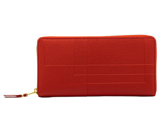 Comme des Garçons SA0110 Intersection Lines Wallet in Red