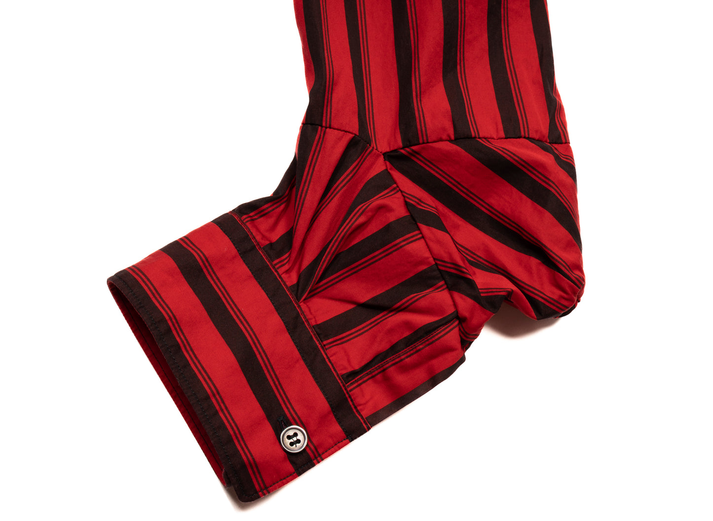 Comme des Garçons SHIRT Hooded Button Up in Scarlet / Black