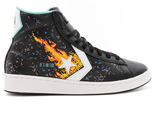 Converse Pro Leather Hi in Black / Tart Orange / White