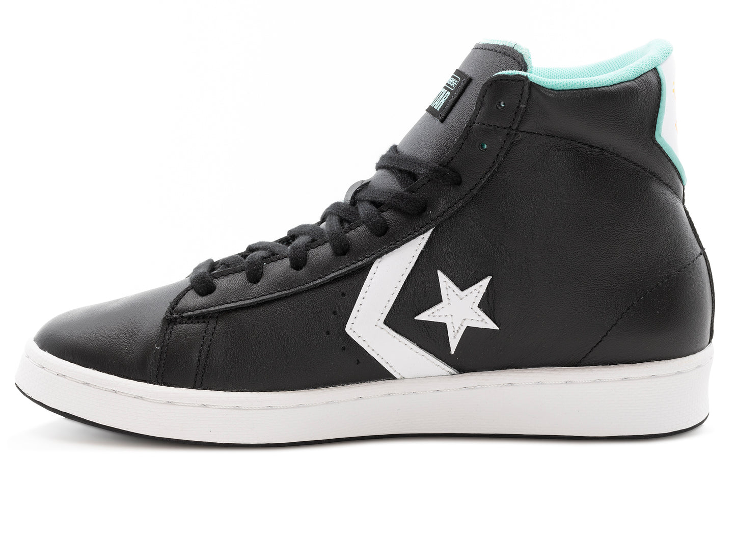 Converse Pro Leather Hi in Black / Tart Orange / White