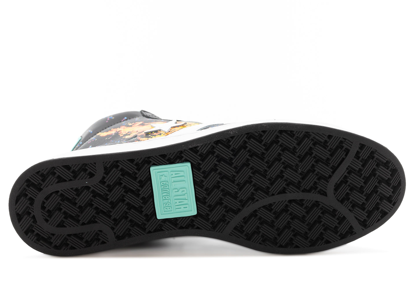 Converse Pro Leather Hi in Black / Tart Orange / White