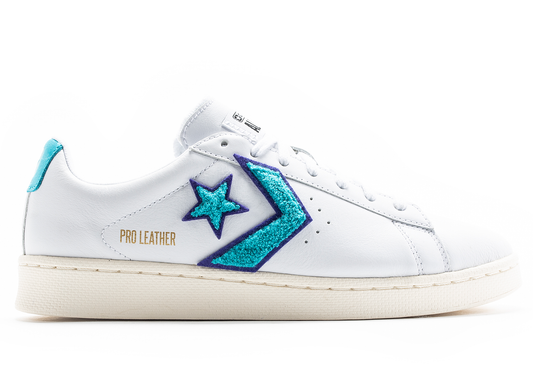 Converse Pro Leather Ox in White / Deep Wisteria / Egret