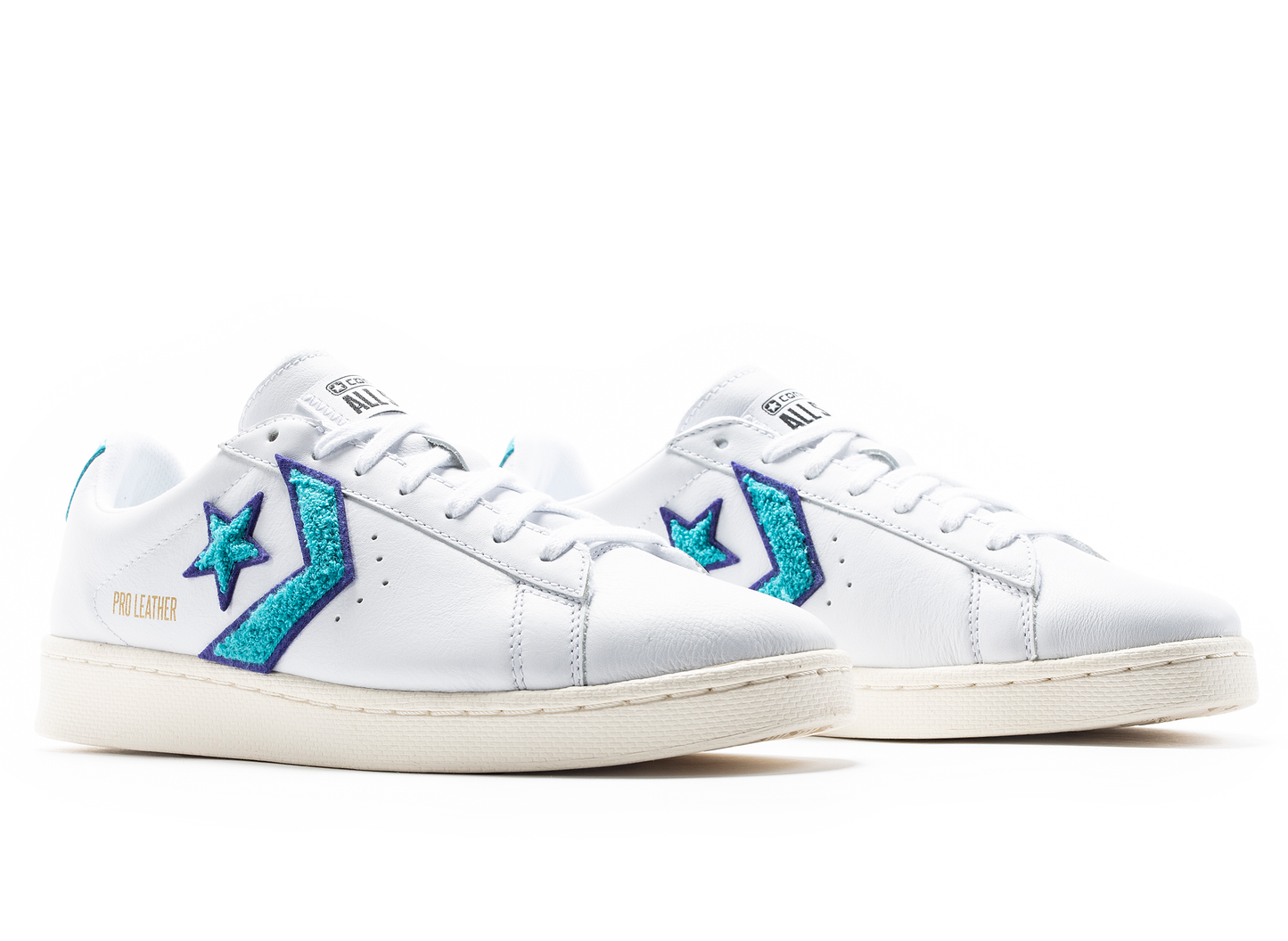 Converse Pro Leather Ox in White / Deep Wisteria / Egret
