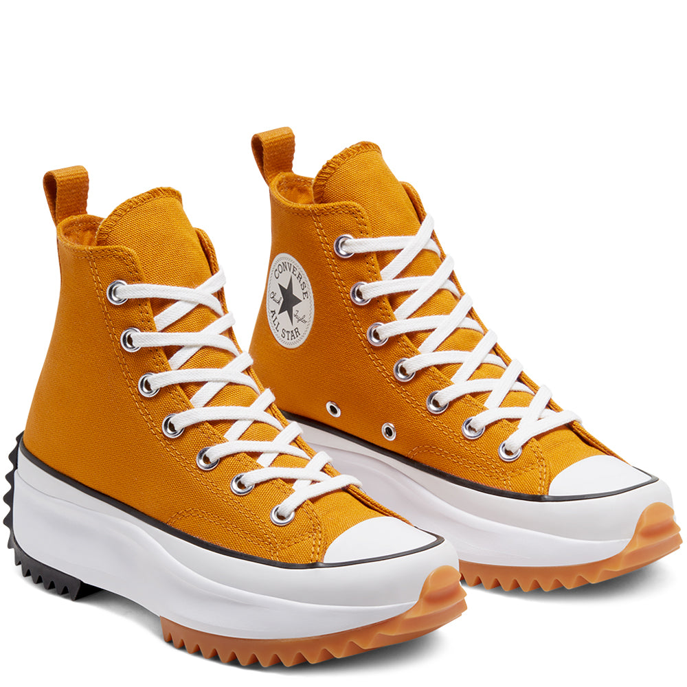 Converse Run Star Hike Hi in Saffron Yellow / White