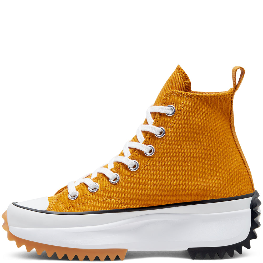 Converse Run Star Hike Hi in Saffron Yellow / White