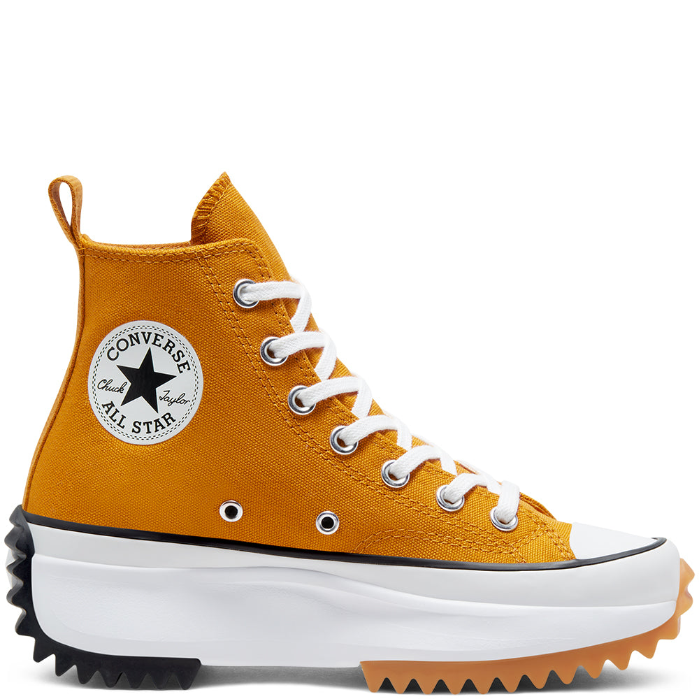 Converse Run Star Hike Hi in Saffron Yellow / White