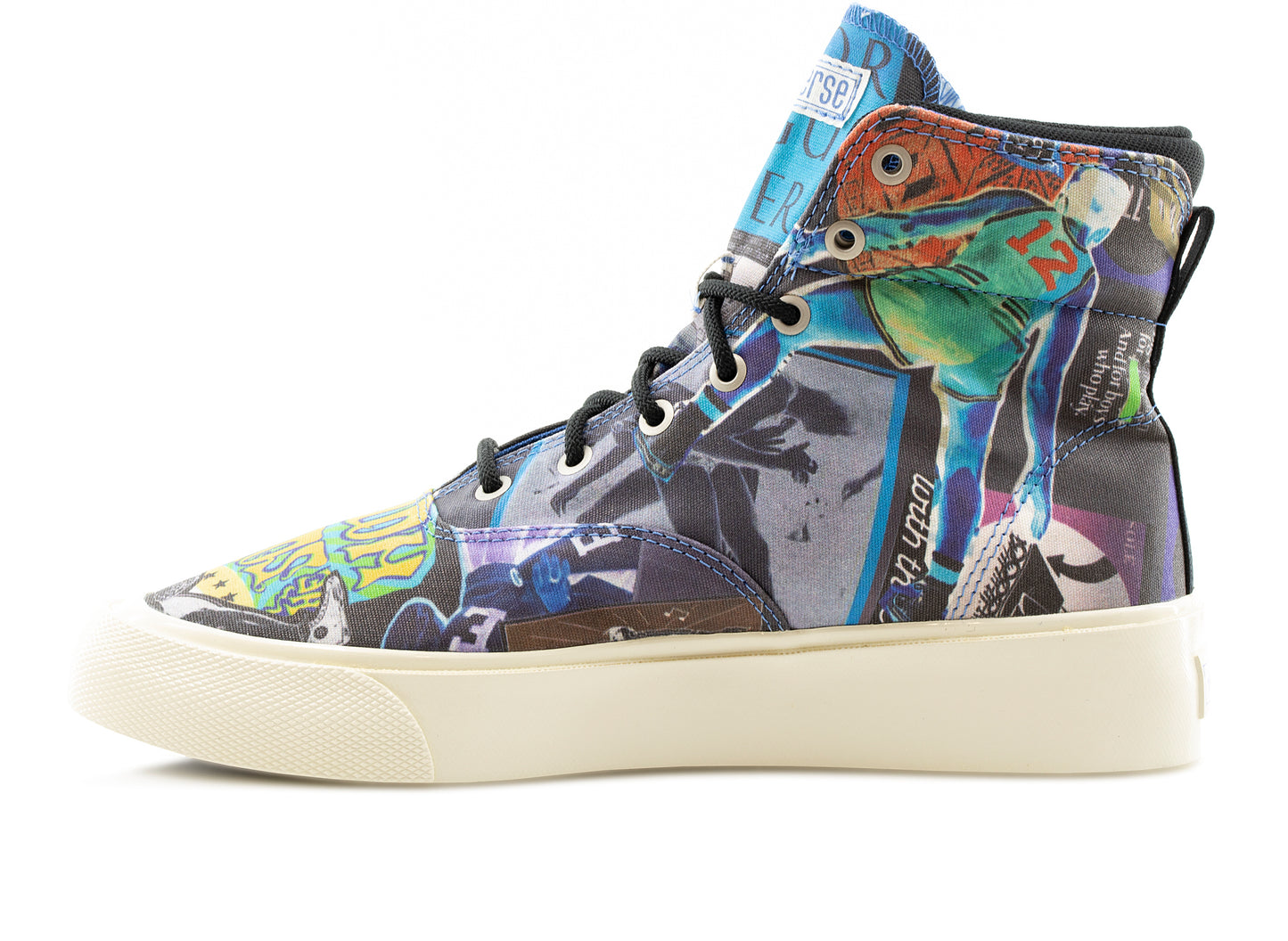Converse Skip Grid Hi in Egret / Black