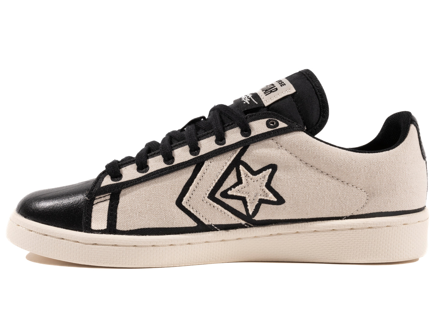 Converse x Joshua Vides Pro Leather Ox in Natural Ivory / Black / White